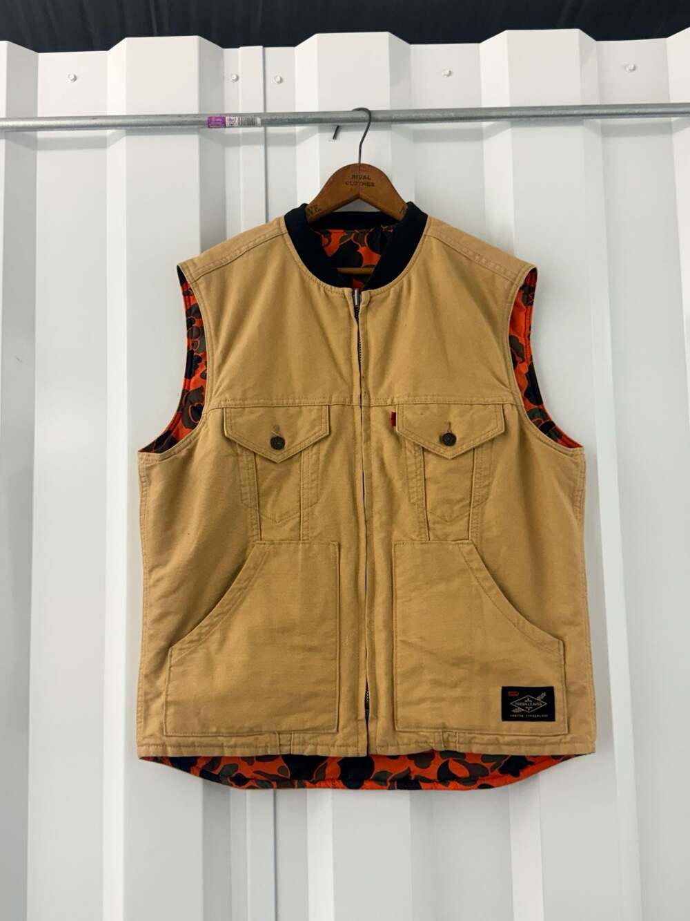 Levi's x Justin Timberlake Fresh Leaves Reversible Canvas Camo Vest Mens Size XL